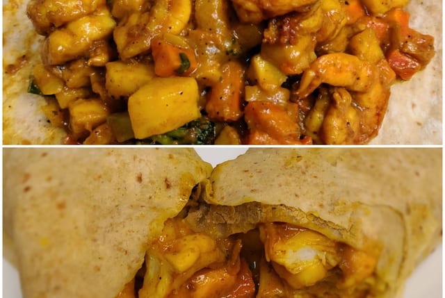Shrimp Roti.